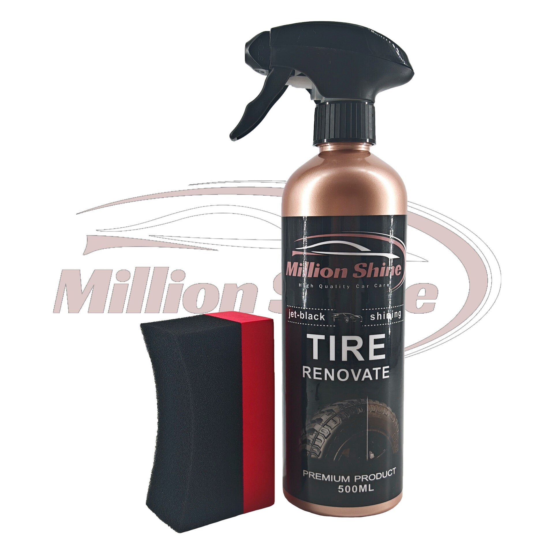 COMING SOON! Tire Black - Diep zwarte banden glans + spons