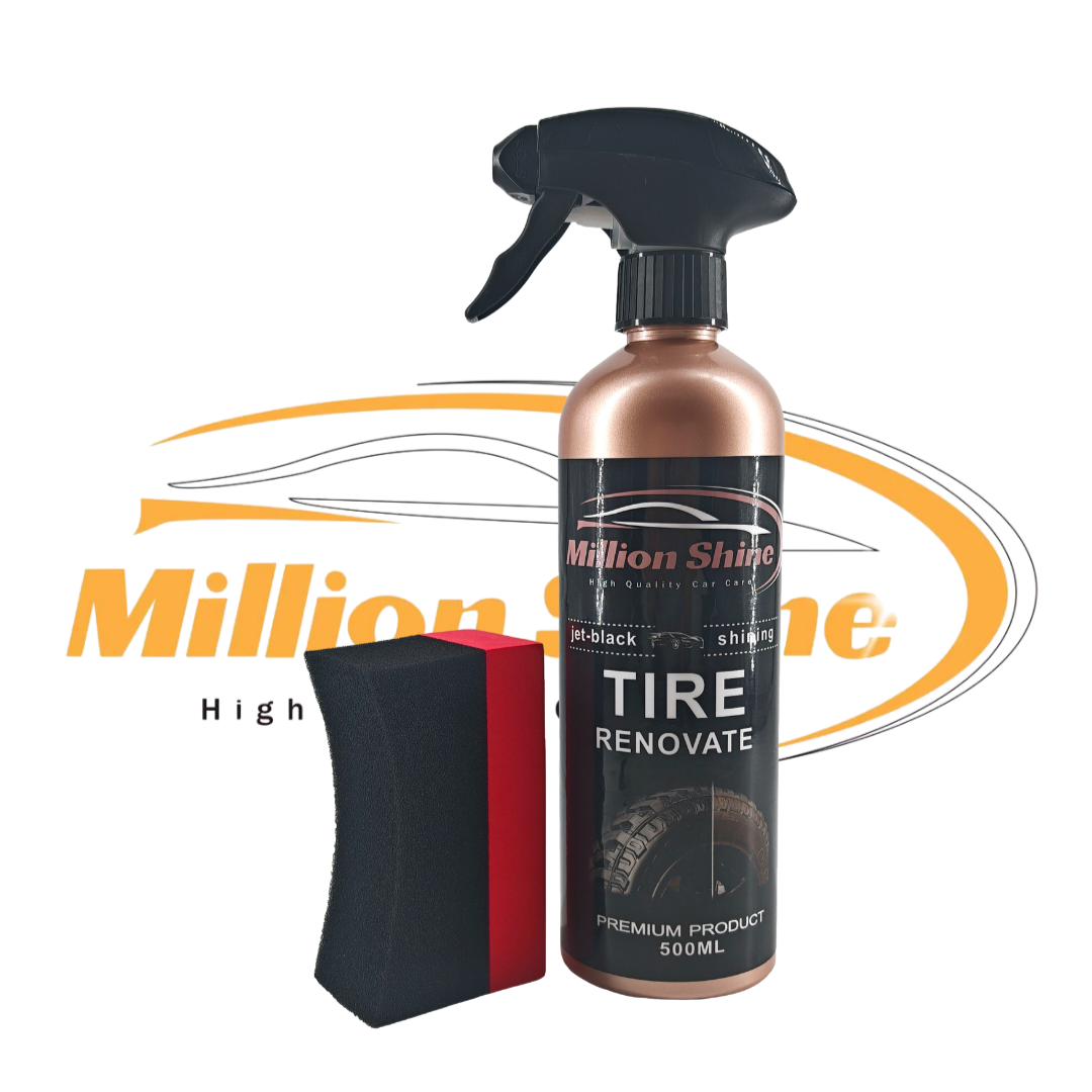 Tire Black - Diep zwarte banden glans + spons