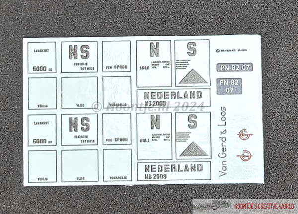 Decalset 1:160 - "Laadkisten vervoer" van Gend & Loos