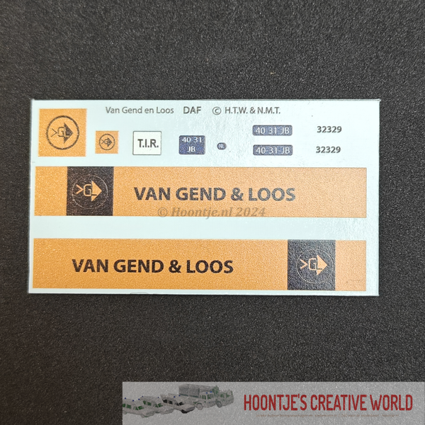 Decalset  1:87 - "van Gend & Loos" Tijdperk IV