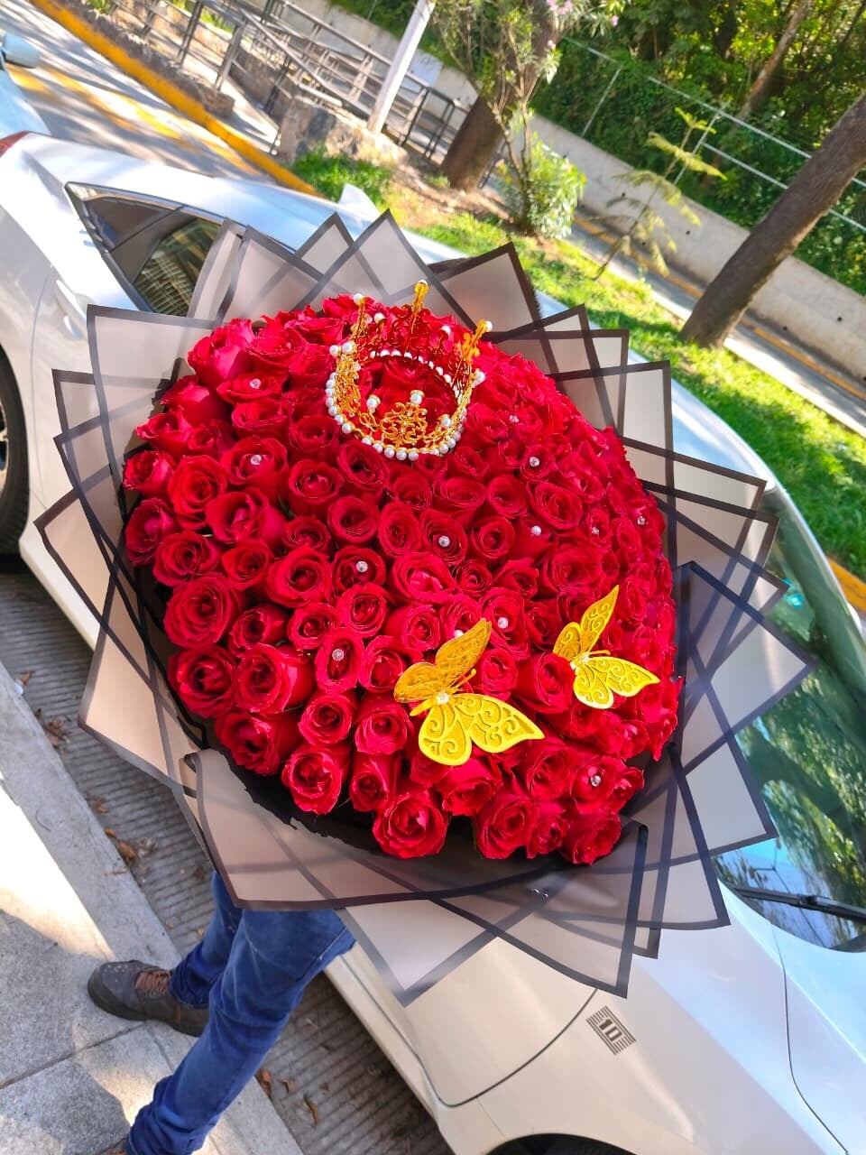 ramo buchon 150 rosas