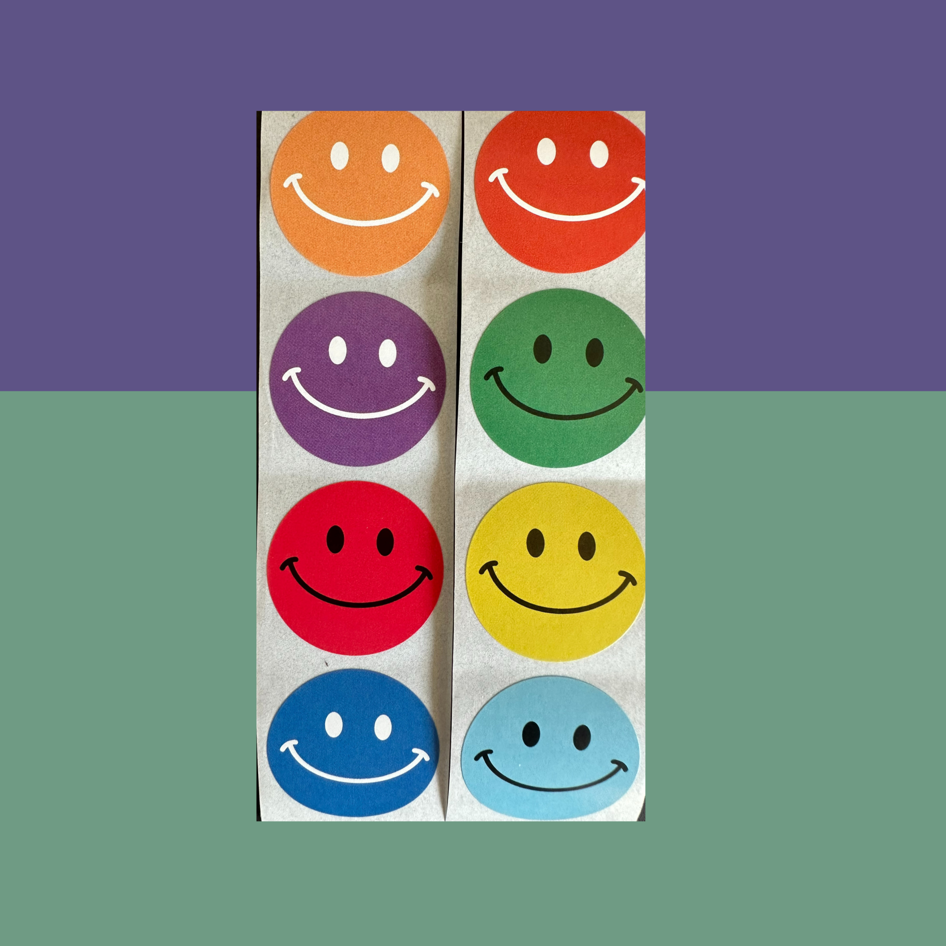 Sticker gekleurde smiley