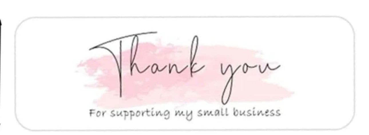 Pakketzegel / Sticker Thank you - roze