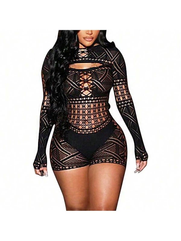 Mesh Jumpsuit Lingerie Set