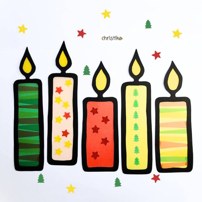 Fensterkerzen, kostenloser Download, christlko