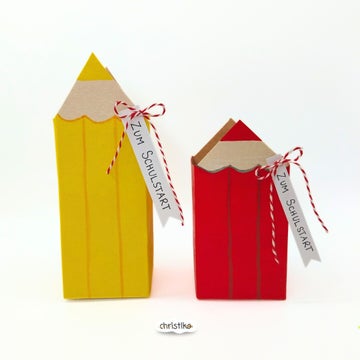 Überraschungs - Stift zum Schulanfang, Schulstart, Schulbeginn, Einschulung, schnelle und einfache Bastelidee, Geschenksidee für Kinder Schulkind, Christlko, Christine Kohl, Stift, Buntstift basteln, DIY, Tetrapack, Upcycling, nachhaltig, erster Schultag