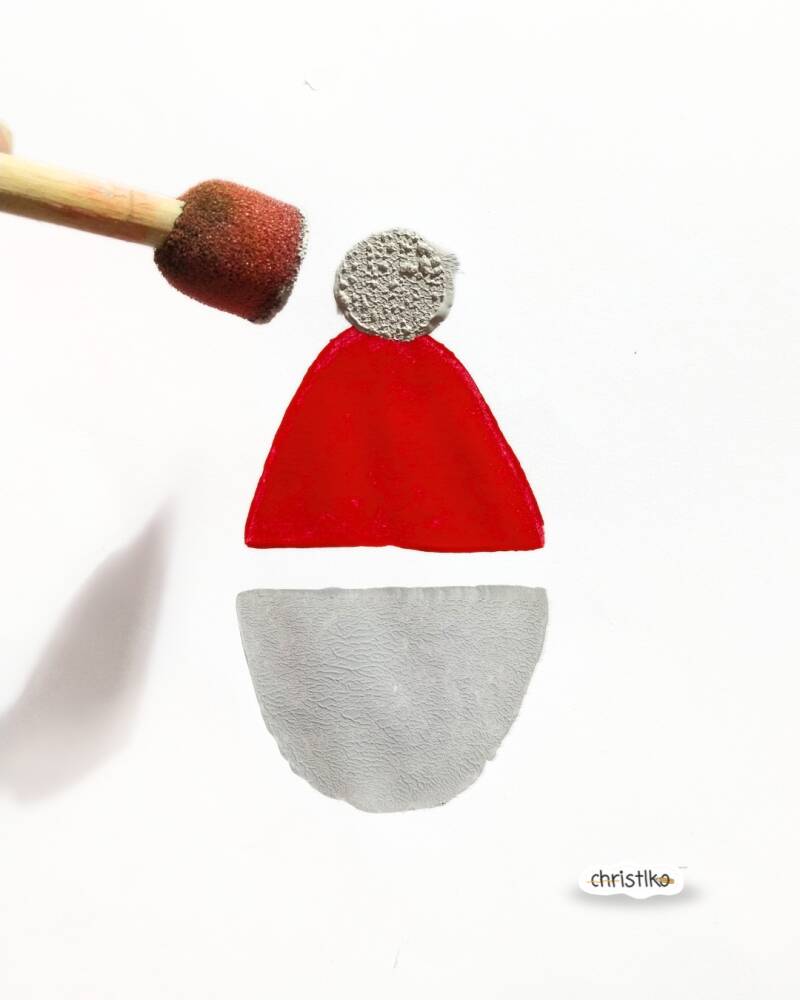 Weihachtsmann drucken mit Kartoffel, Bastelidee für Kindern zur Weihnachtszeit, Weihnachten, basteln mit Kindern, DIY, Kartoffeldruck, Geschenkanhänger, Weihnachtszauber, christlko, kindergarten, basteln für Kinder, Unterrichtsideen