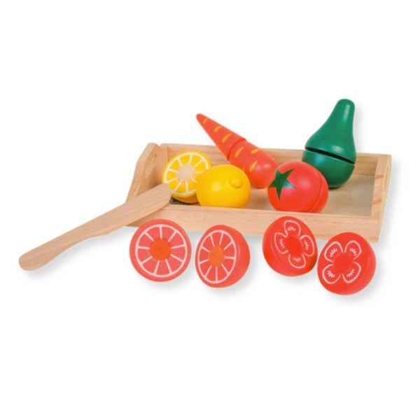 Holzobst im Holztablett von HAPPY PEOPLE