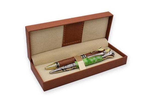 Luxe Brown leather pen box