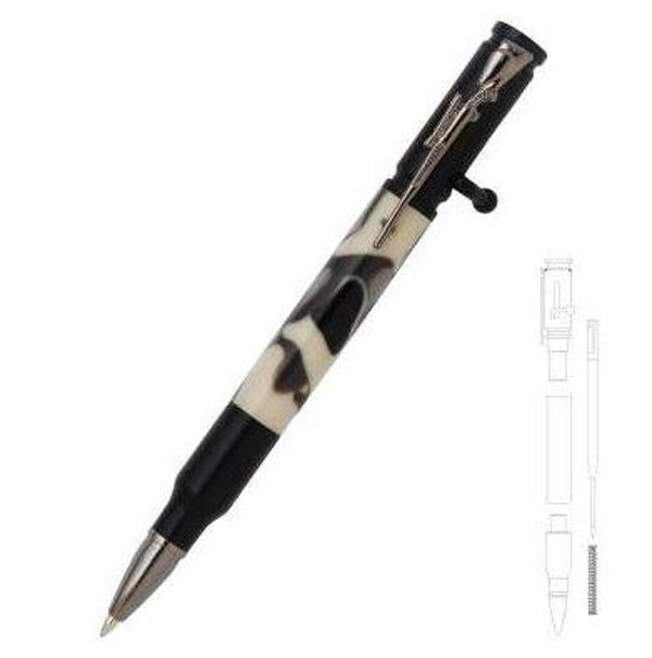 30 Caliber Bolt Action Black Enamel/Gun metal Bullet Cartridge Pen Kit (PSI)