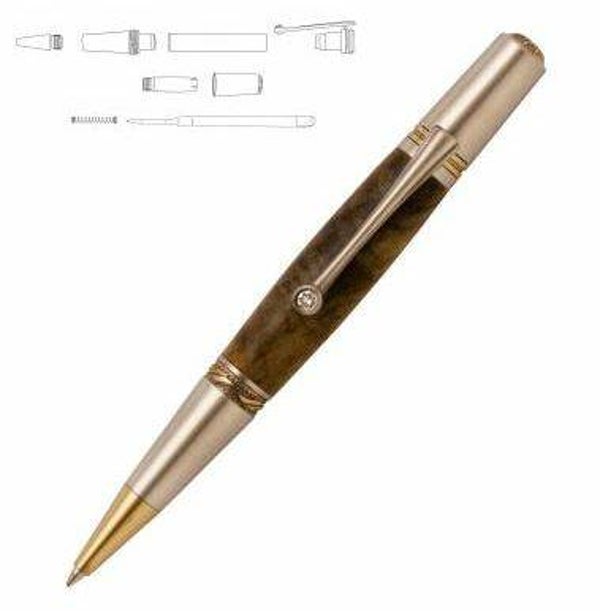 Majestic Squire Antique Brass and Pewter Twist balpen Kit (PSI)