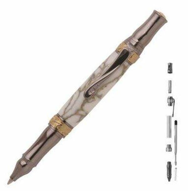 Nouveau Scepter Goud en Gun Metal Ballpoint Twist Pen Kit (PSI)