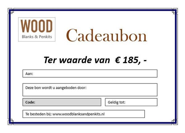 Cadeaubon €185,-