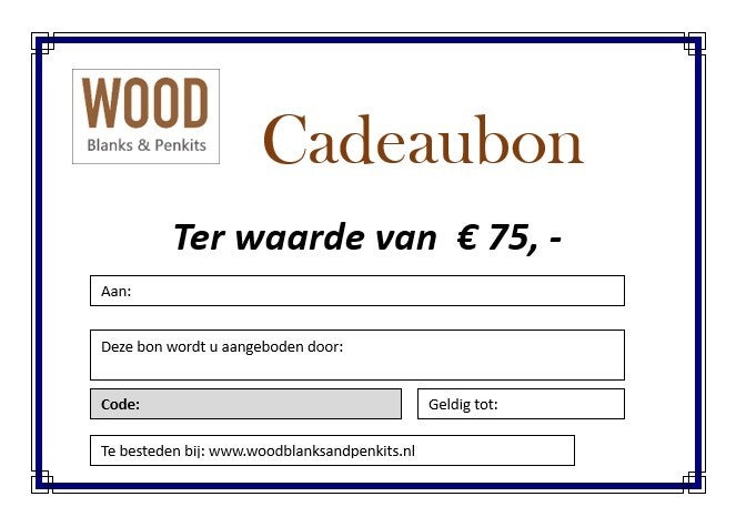 Cadeaubon €75,-