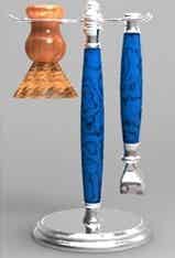 Chrome shaving stand kit