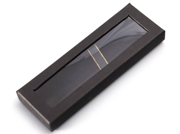 Papieren pendoos zwart voor 1 pen