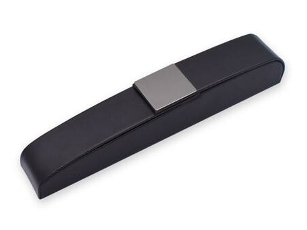 PU lederen clamshell pendoos met een magnetische sluiting enkel pen