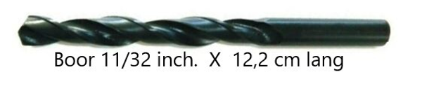 Boor 11/32 inch.  x 12,2 lang