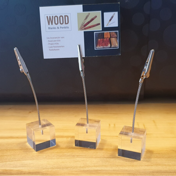 Plexiglas memo, visitekaart, prijskaart houder