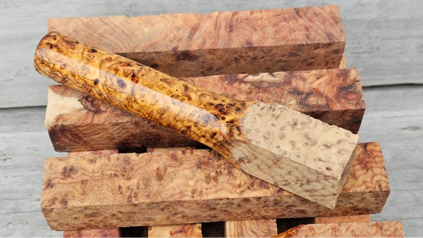 Golden Amboyna Burl 24x24x150mm