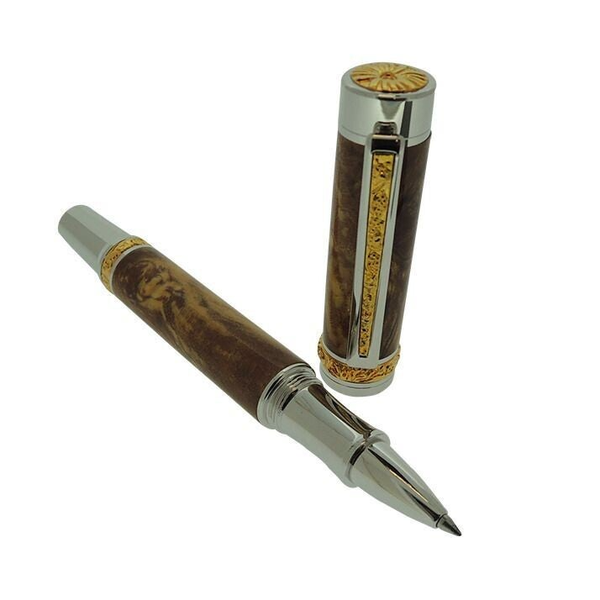 Roman Harvest rollerbalpen kit Rhodium with Gold Titanium Accents (made in Taiwan)