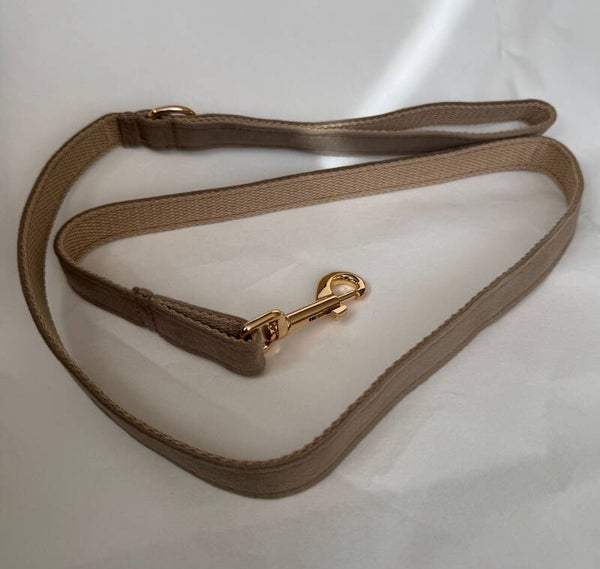 Riem en halsband taupe