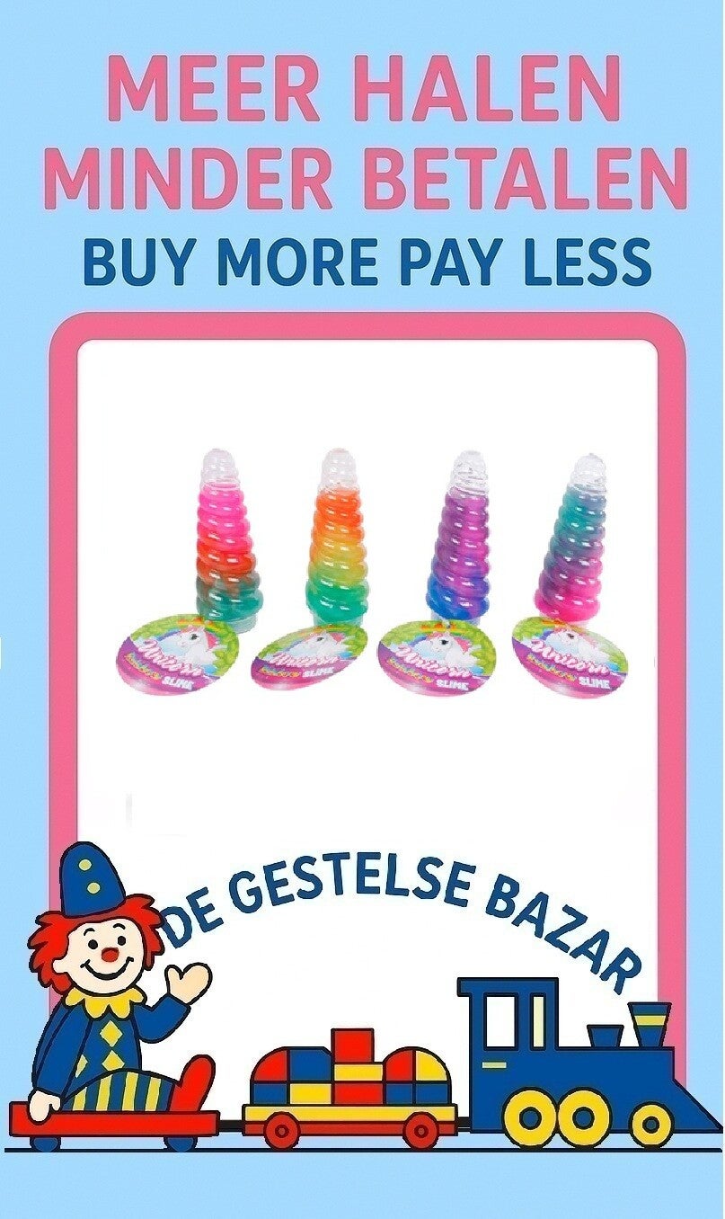 Art nr 232 Squeezie Unicorn Hoorn met Slijm 13½ cm