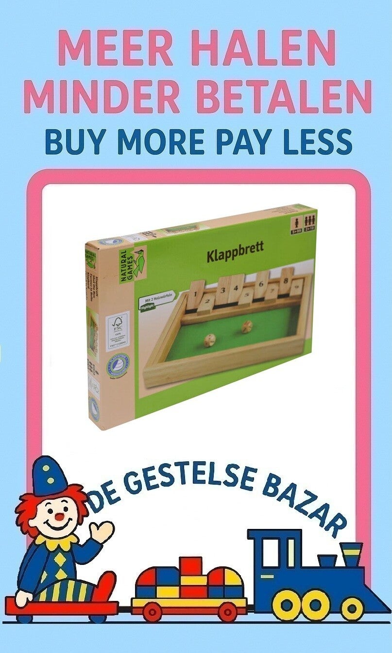 Art nr 550 natural games Klappbrett Shut the Box spel 5+