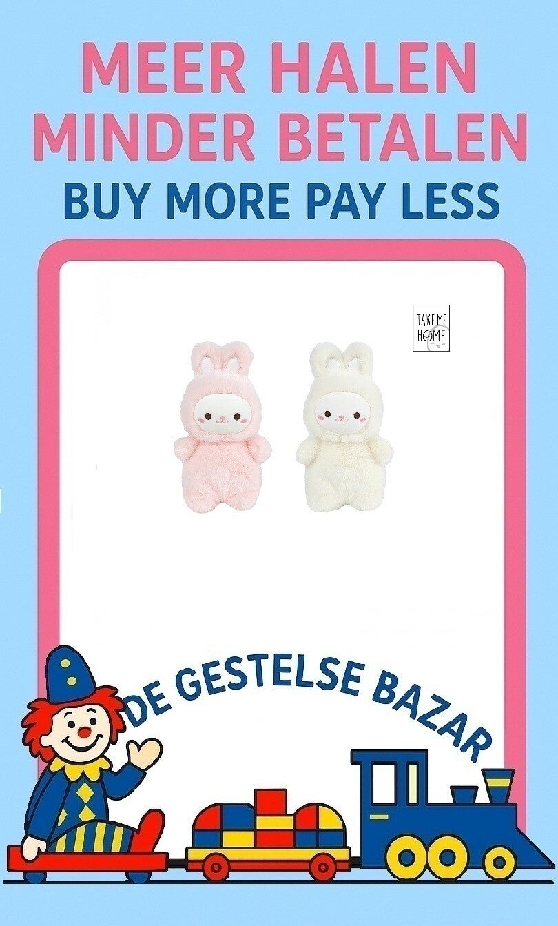 Art nr 457 Take Me Home Pluche Konijn circa 19cm Assorti