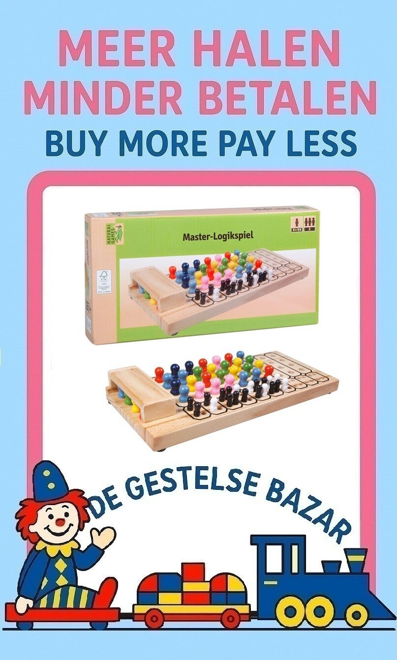 Art nr 543 natural games MASTERMIND LOGIC spel hout 8+