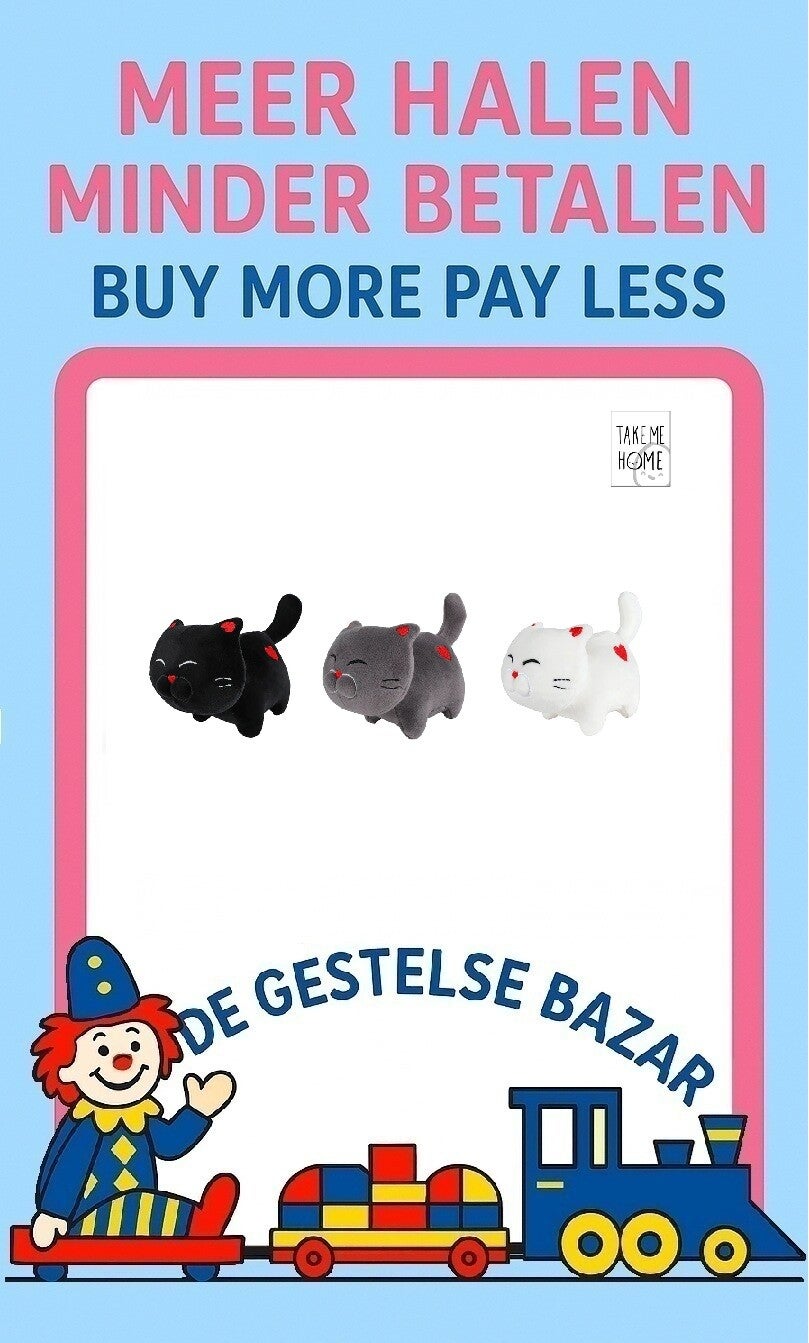 Art nr 459 Take Me Home Pluche Poes circa 16cm Assorti