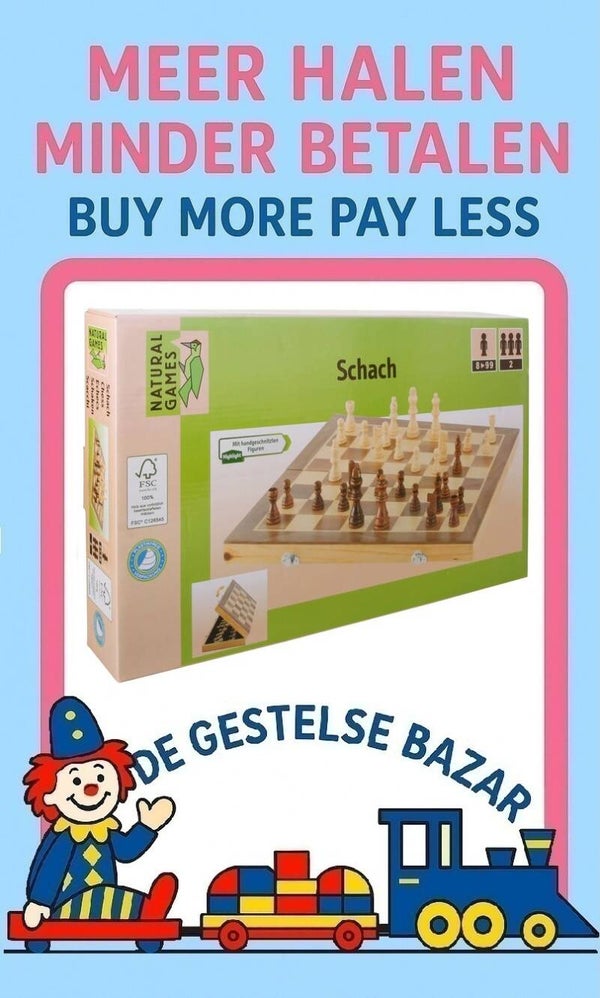 Art nr 534 natural games LUXE SCHAAK CASSETTE 8+
