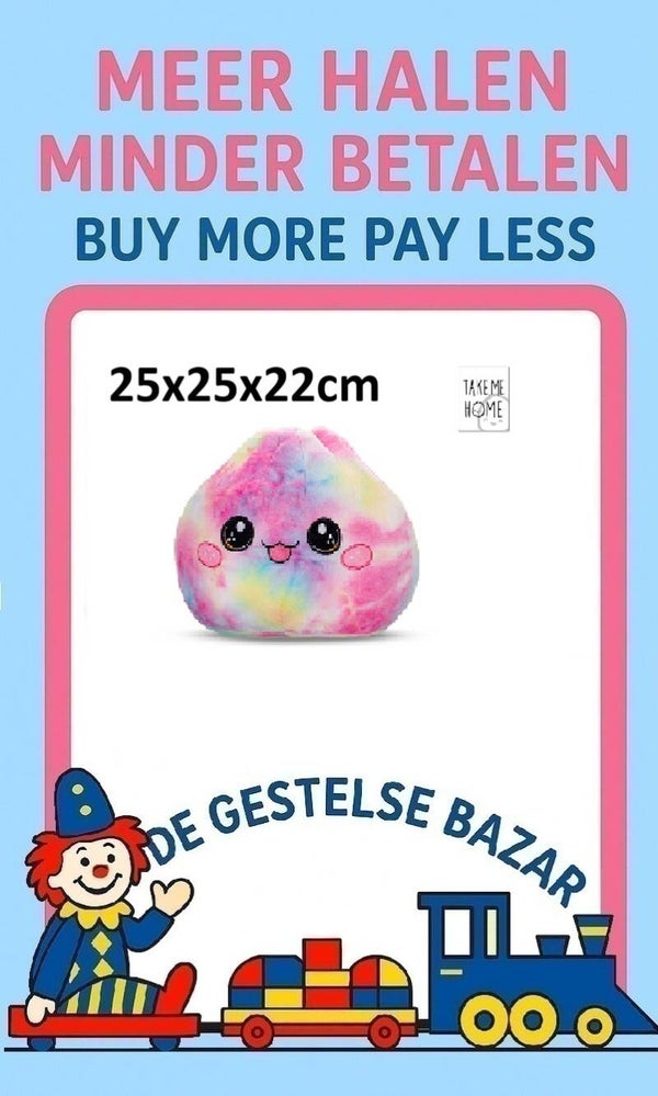 Art nr 572 Take Me Home Kawaii Dumpling Rainbow Pluche circa 25x25x22cm