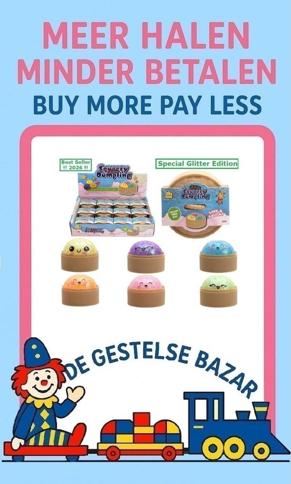 Art nr 521 Surprise Squishy Dumpling Exclusive Glitter Edition 5,5cm assorti