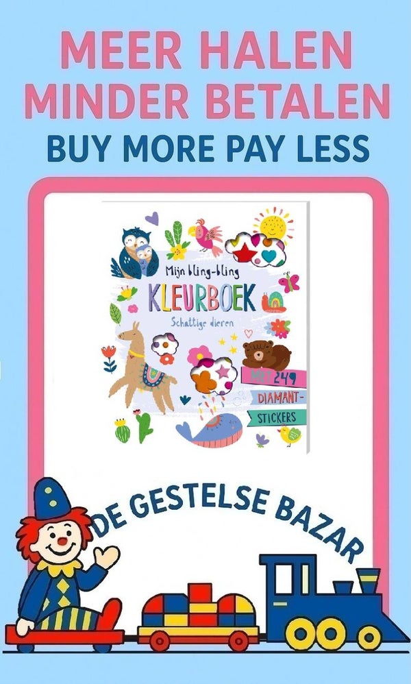 Art nr 528 image books Mijn Bling Bling Kleurboek Schattige Dieren met 249 Diamant Stickers