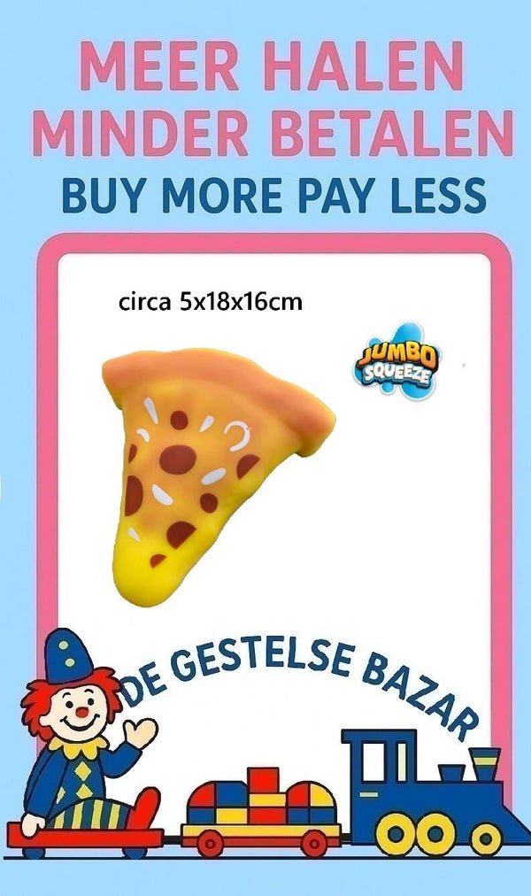 Art nr 591 JUMBO Squeeze Pizzapunt circa 5x18x16cm
