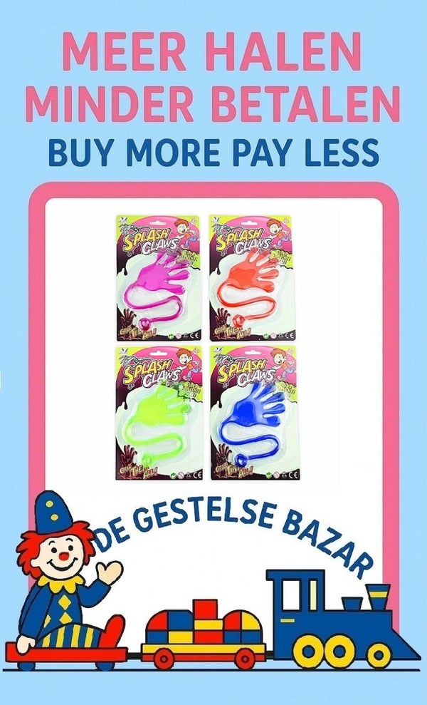 Art nr 435 Sticky Hand circa 39cm Assorti kleuren