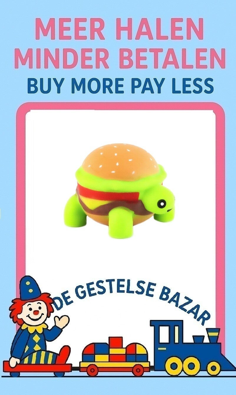 Art nr 478 Squeeze Turtle Burger circa 10cm 3+