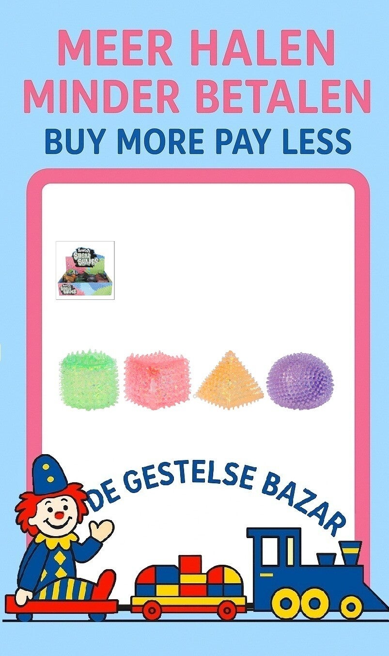 art nr 043 Squeeze Sugar Knijpfiguur XL assorti circa 6cm