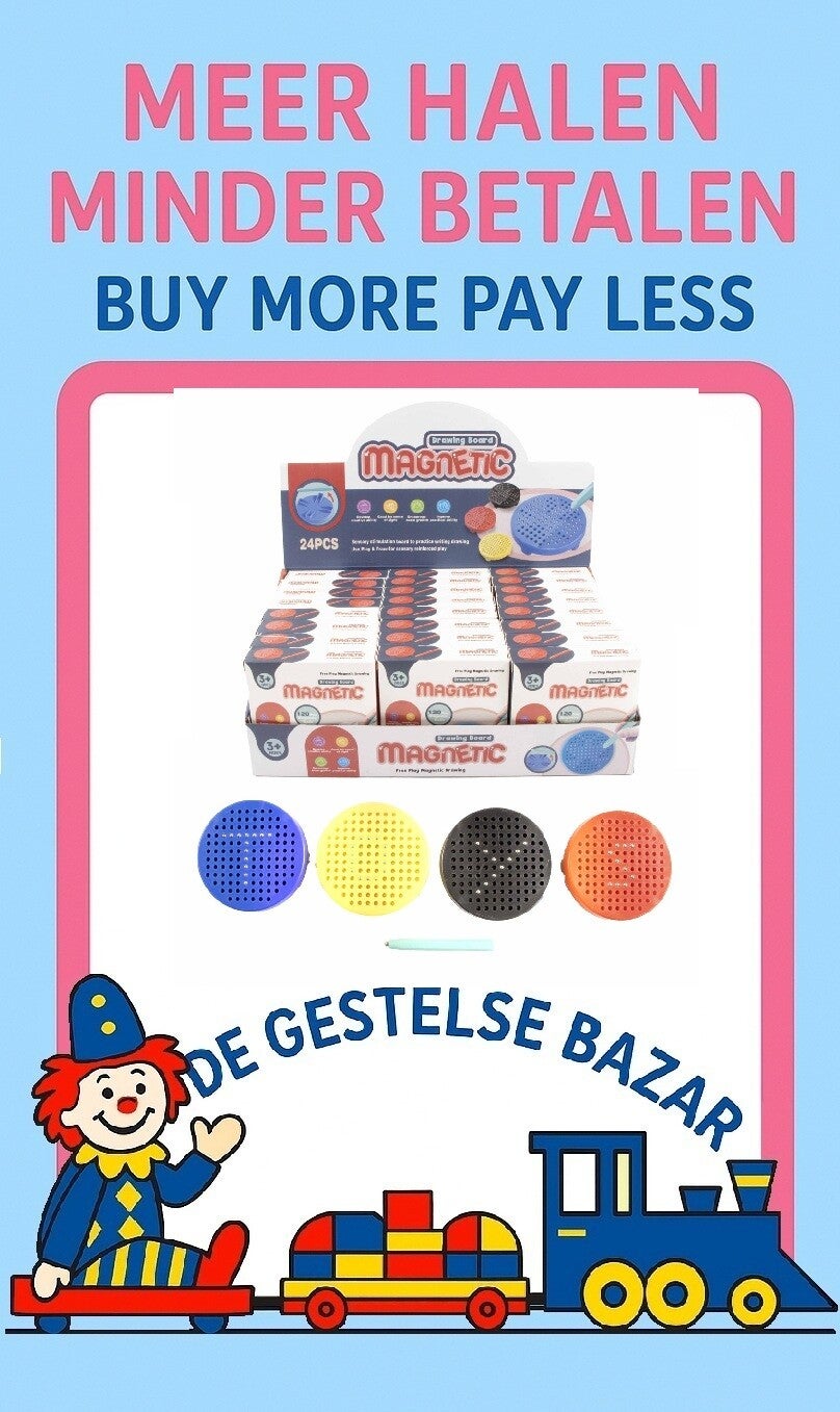 art nr 067 Magnetisch Bord Pixel Art Mini 10 x 10 cm assorti kleur