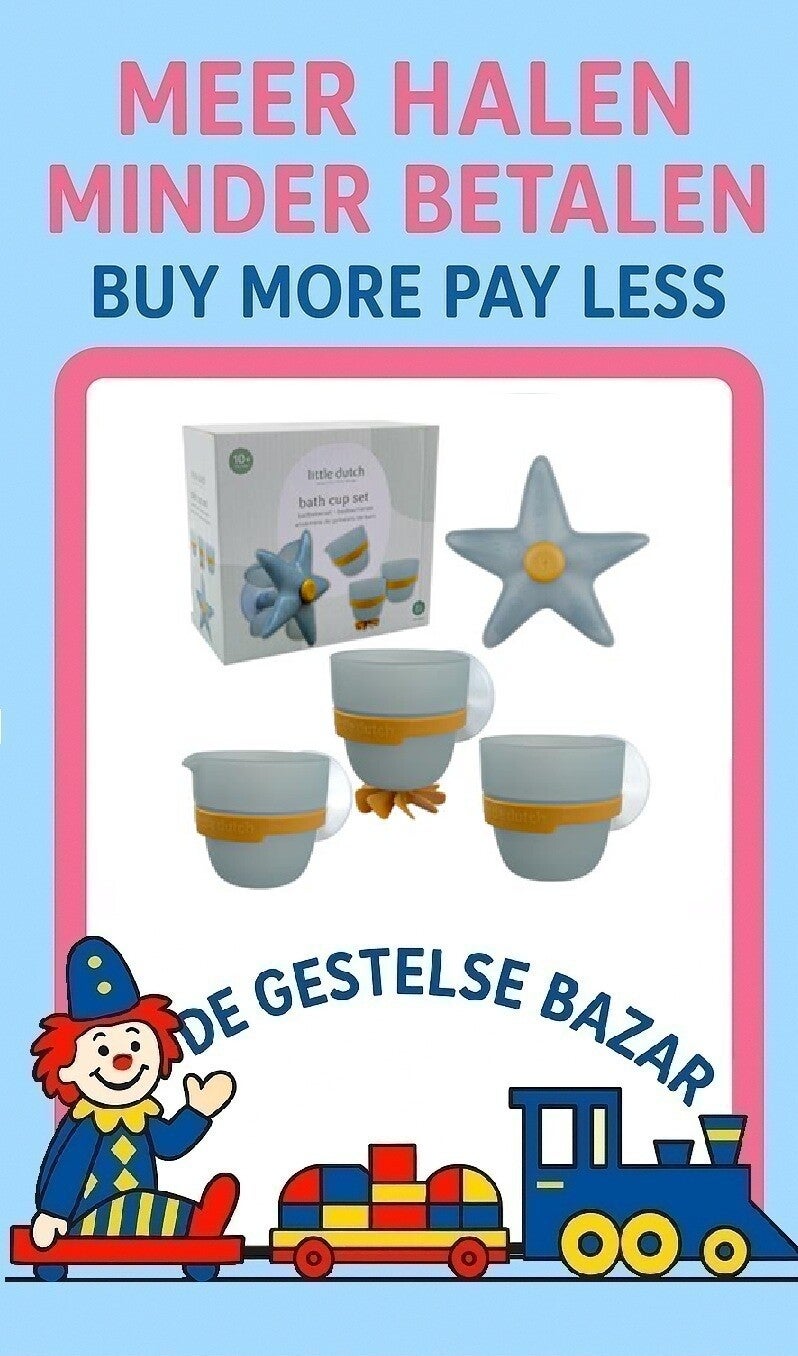 Art nr 299 Little Dutch Badwand Bekers Zeester 10mnd+