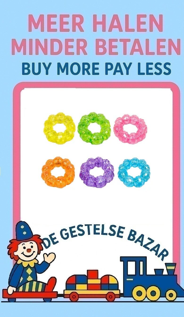 art nr 038 Squeeze Slow Rise Crystal Armband 8 x 8 x 2,3 cm assorti kleuren