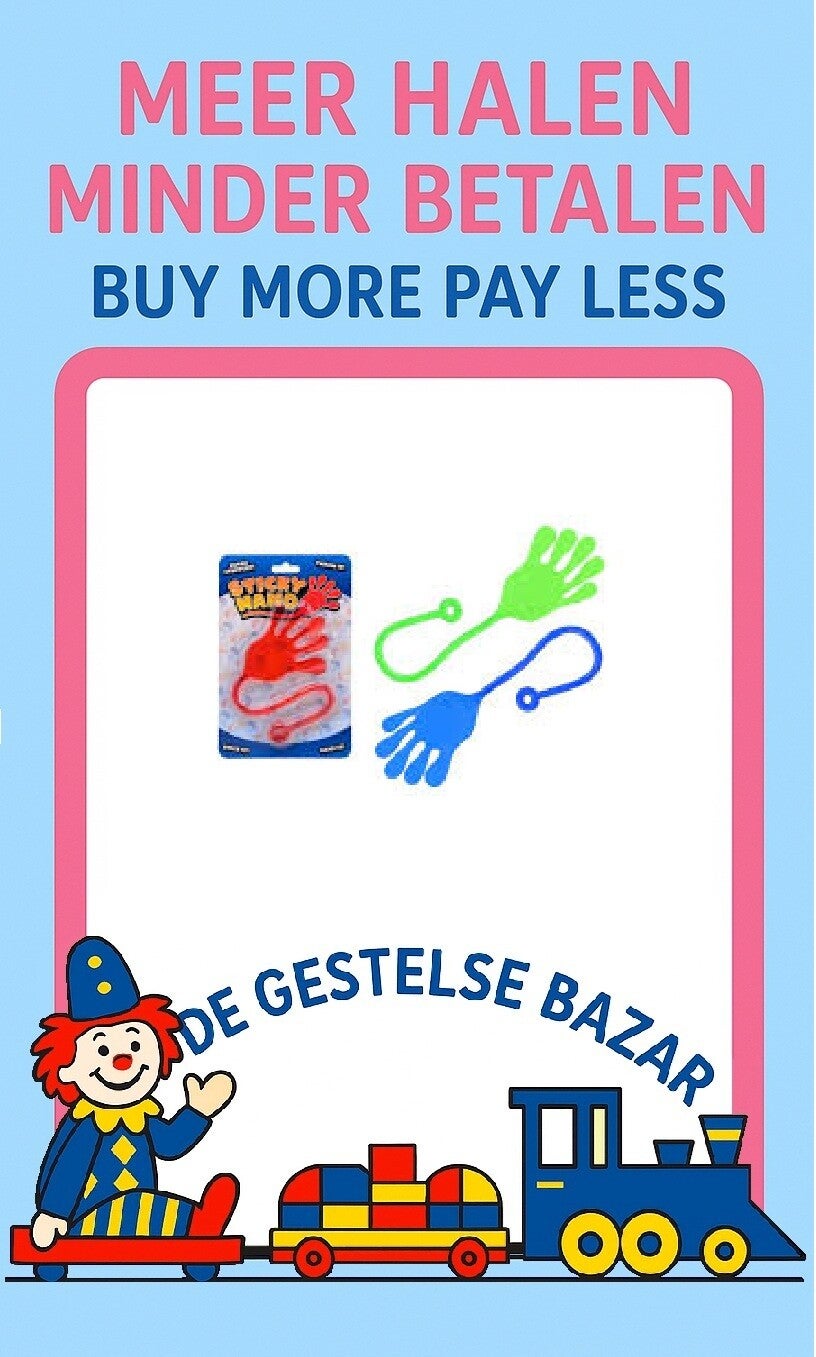 Art nr 340 Jolly Jokes Plakhand op Kaart assorti kleuren