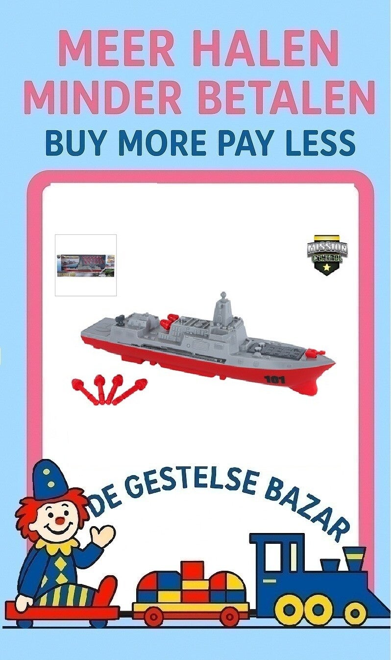 Art nr 163 Mission Control Marineschip met Schietfunctie 24cm