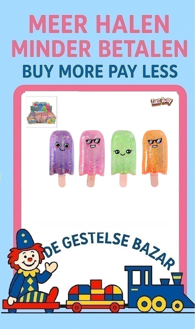 Art nr 490 Take Away Sugar Stretch Ijsjes circa 14cm Assorti