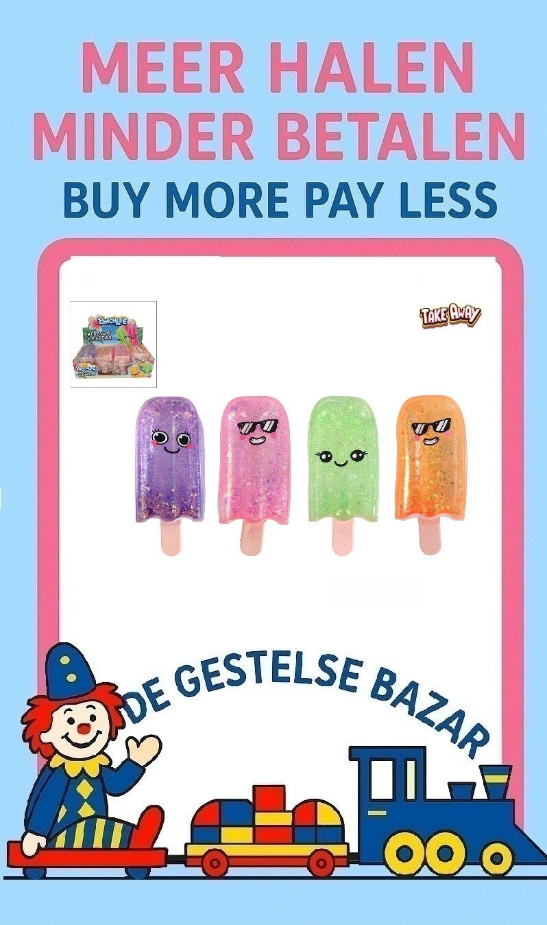 Art nr 490 Take Away Sugar Stretch Ijsjes circa 14cm Assorti