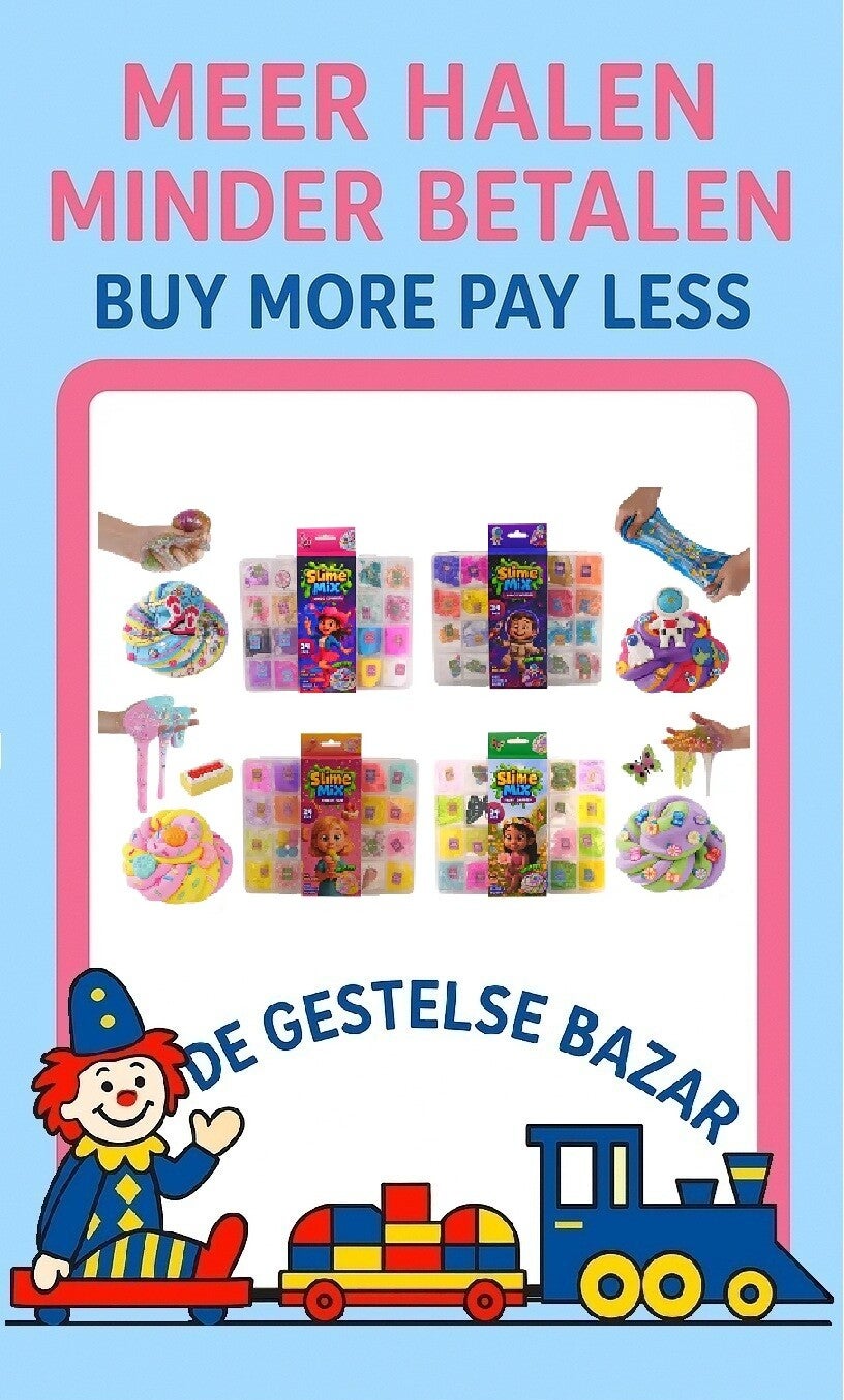 Art nr 411 Putty Slime & Accessoires Mix in Jumbo Pack 3+