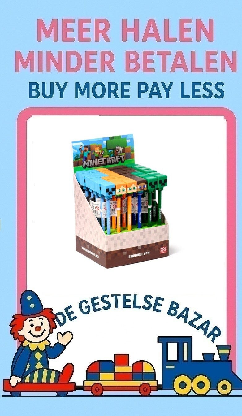 Art nr 671 Inkredible Uitwisbare Pen Minecraft Siliconen Chibi Top assorti