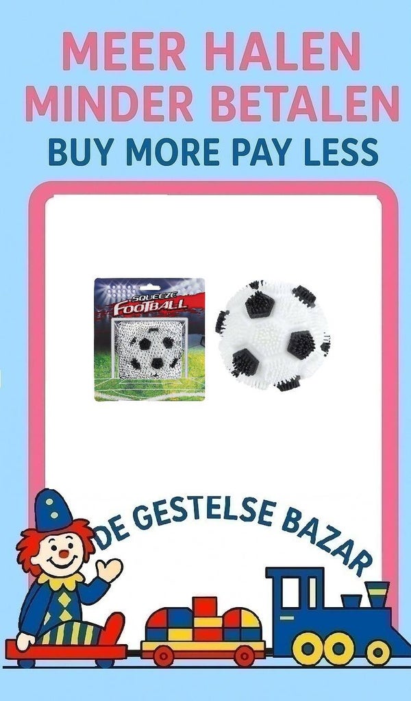 Art nr 658 Voetbal Knijpbal Puffer 7cm