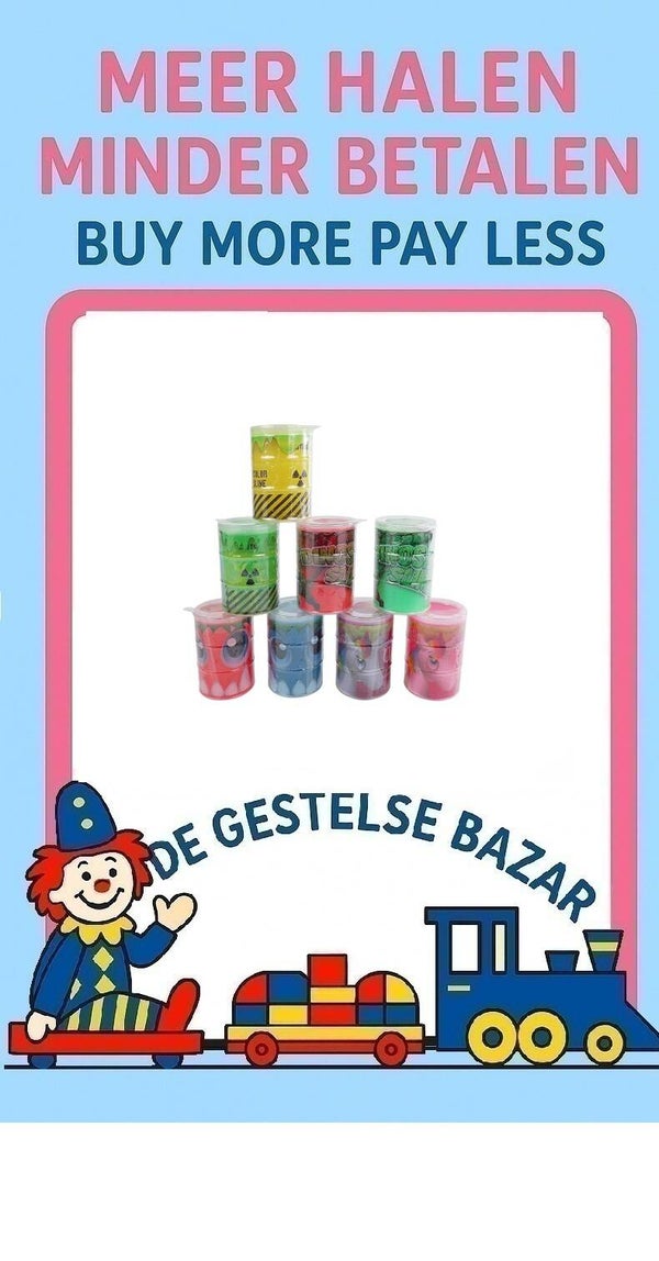 Art nr 644 Super Goo Slime Slimy in Potje  assorti kleuren 7½ cm